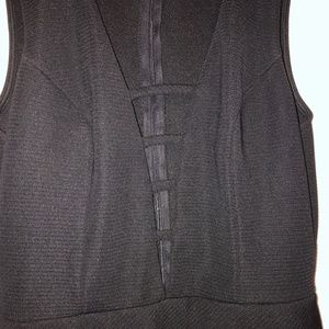 Low Cut Black Shirt Mini Dress